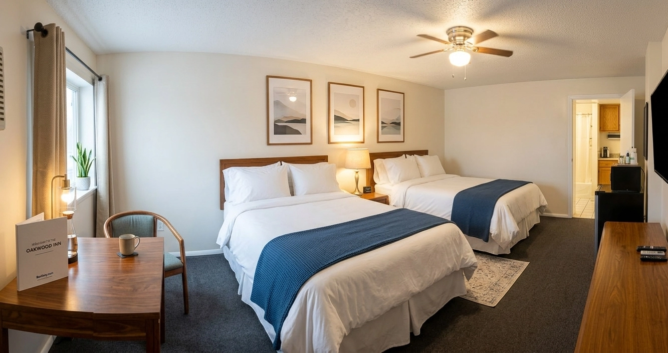 Queen Room with Two Queen Beds - Non-Smoking at Moonlite Motel Niagara Falls